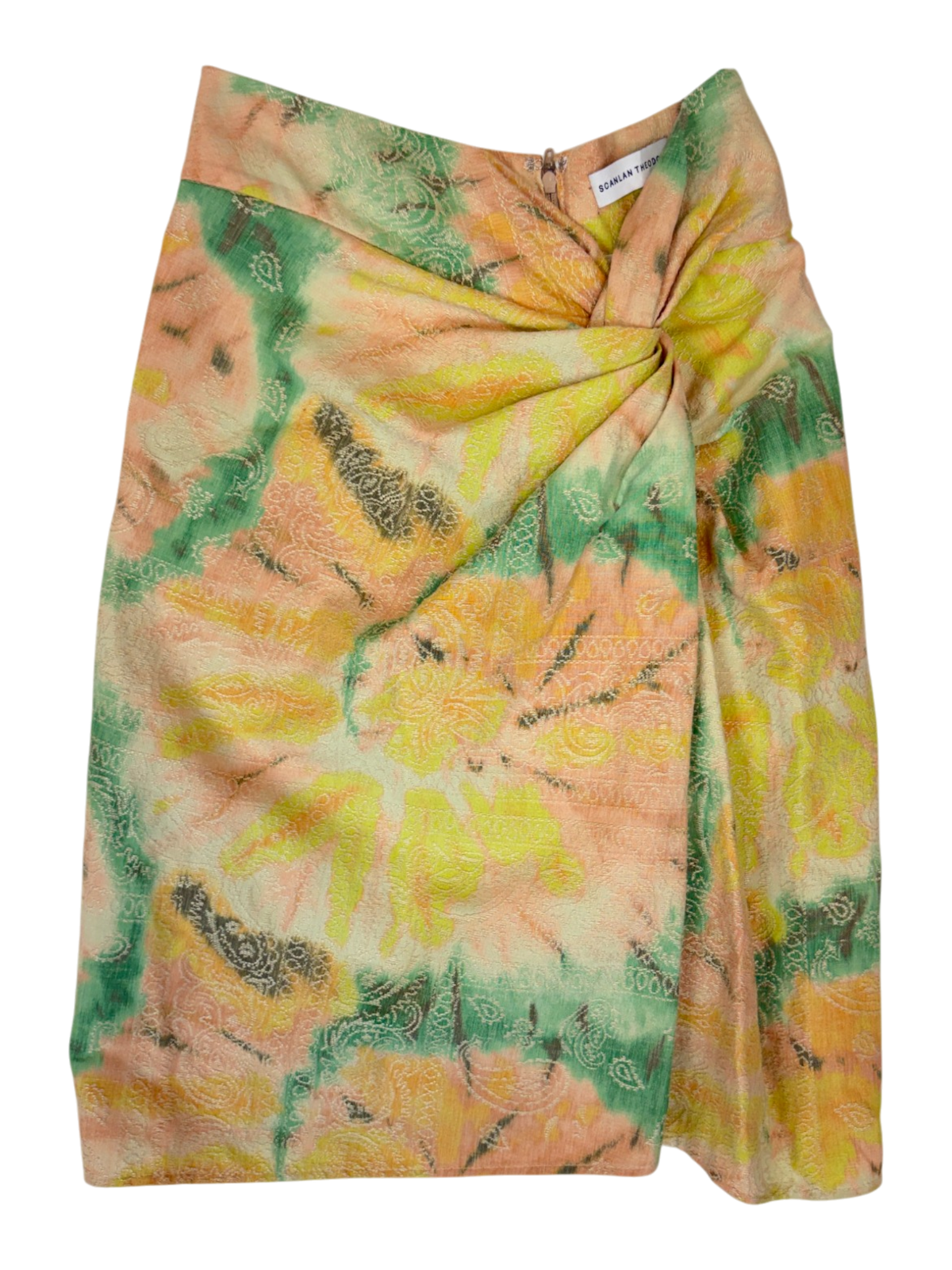 Scanlan Theodore - Tie Dye Ornate Twisted Midi Skirt