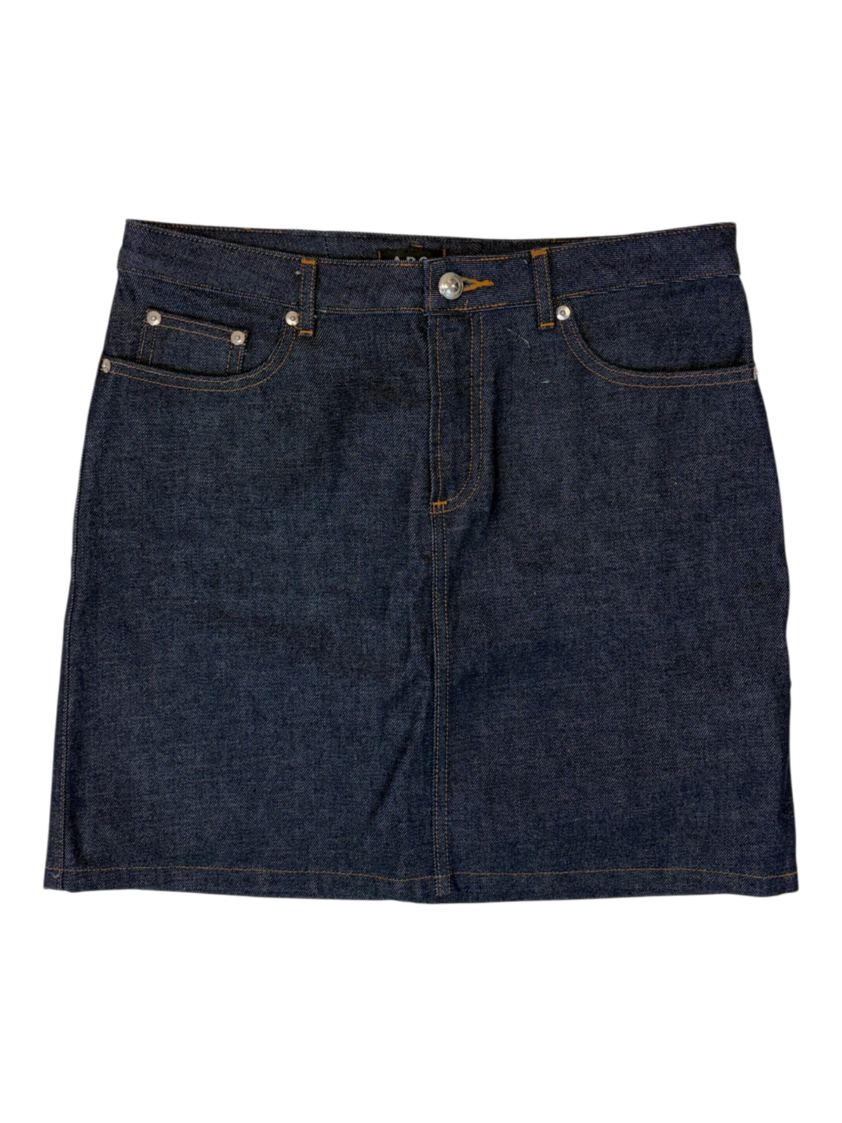 A.P.C - Contrast Stitch Denim Mini Skirt