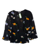 Ganni - Floral Wrap Top