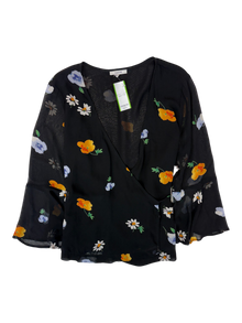 Ganni - Floral Wrap Top
