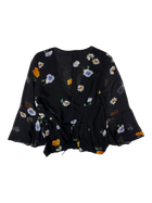 Ganni - Floral Wrap Top