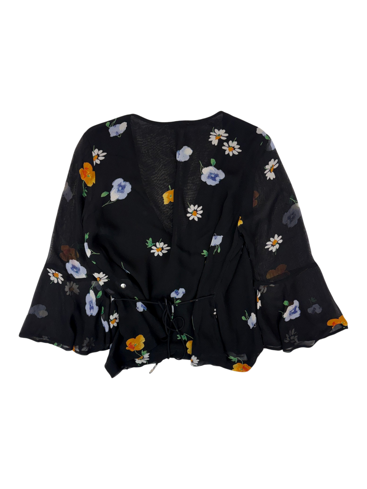 Ganni - Floral Wrap Top