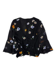 Ganni - Floral Wrap Top