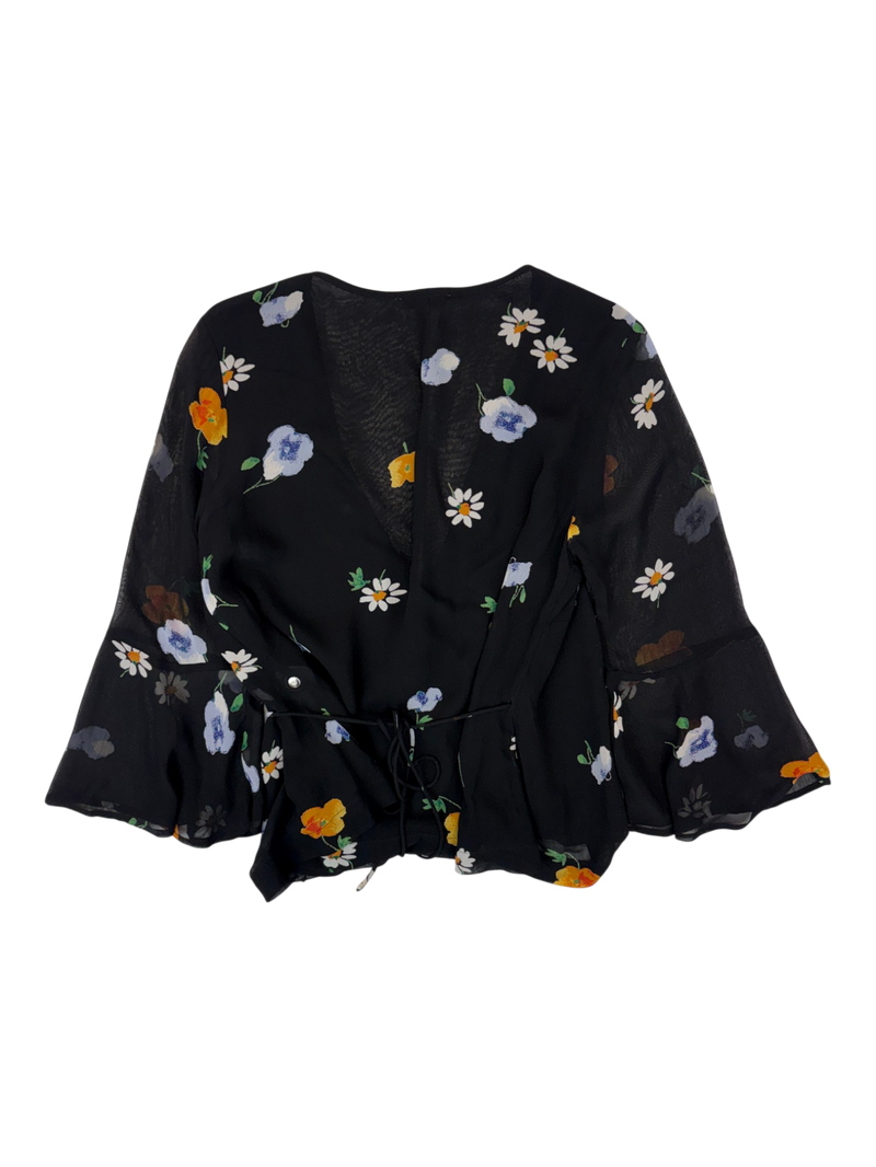 Ganni - Floral Wrap Top