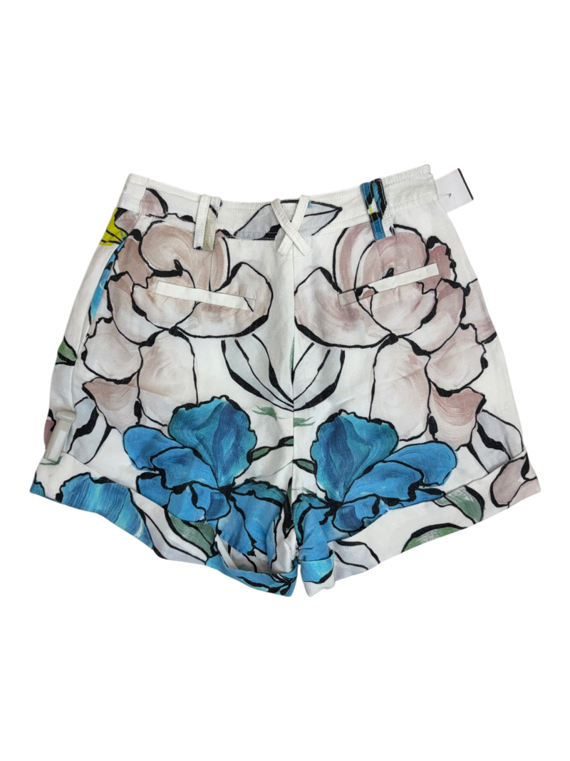 Aje - High Waisted Floral Shorts