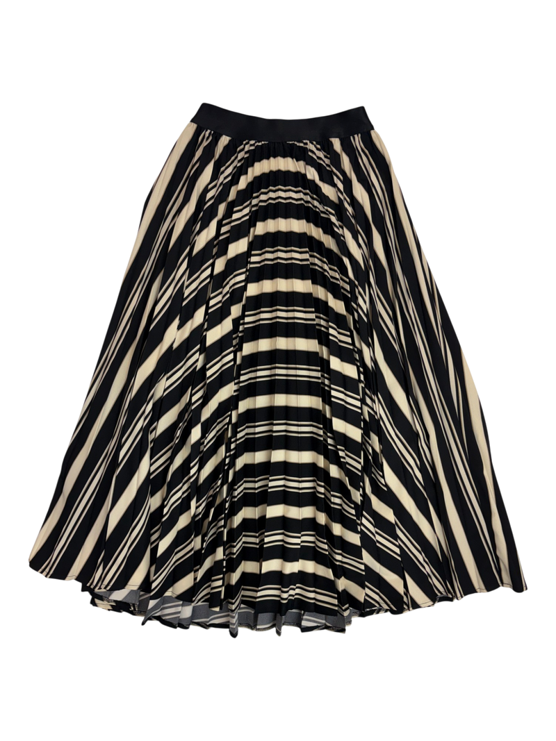 Kate Sylvester - Striped Pleated Maxi Skirt