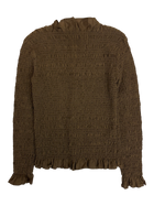 Marle - Shirred Long Sleeve Top