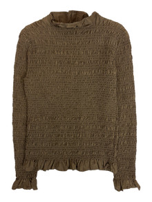 Marle - Shirred Long Sleeve Top