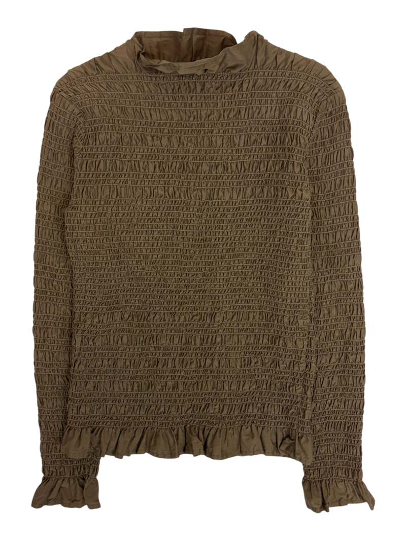 Marle - Shirred Long Sleeve Top