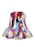 Aje - Micro Pleated Abstract Mini Dress