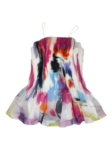 Aje - Micro Pleated Abstract Mini Dress