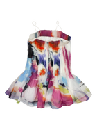 Aje - Micro Pleated Abstract Mini Dress