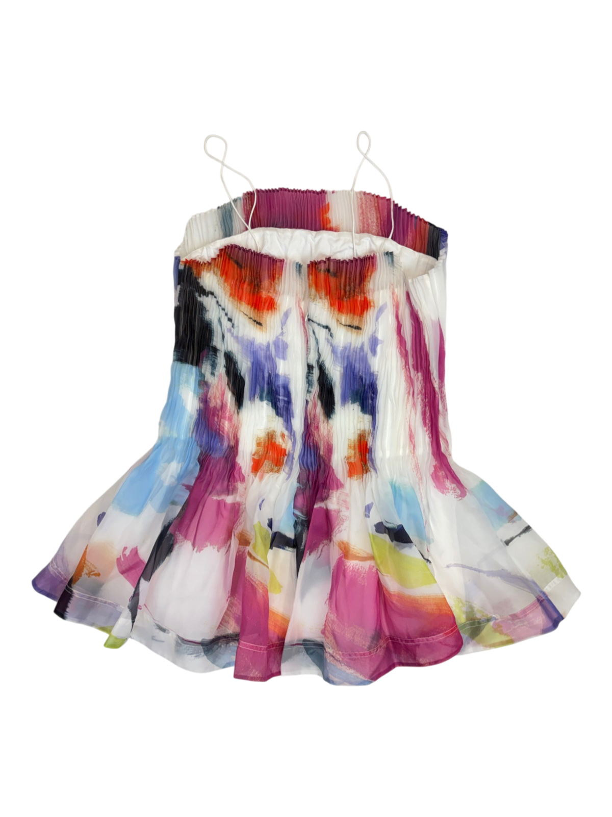 Aje - Micro Pleated Abstract Mini Dress