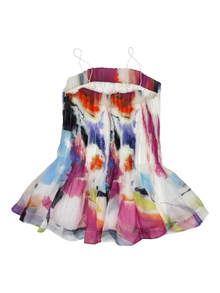 Aje - Micro Pleated Abstract Mini Dress