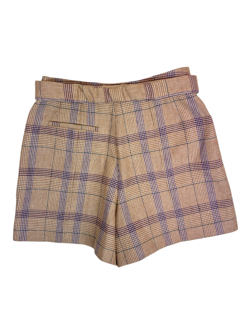 Maje - Plaid Mini Shorts