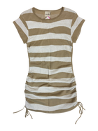 Zulu & Zephyr - Ruched Side Striped Mini Dress