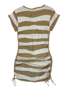Zulu & Zephyr - Ruched Side Striped Mini Dress