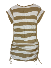 Zulu & Zephyr - Ruched Side Striped Mini Dress