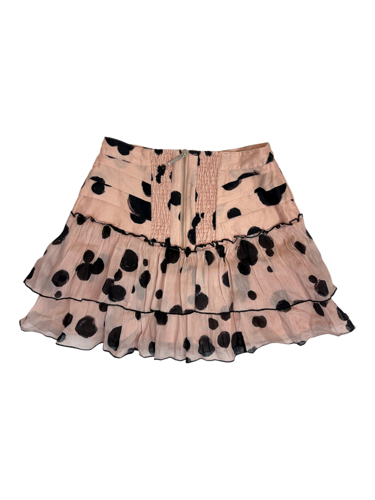 Aje - Polka Dot Ruffle Mini Skirt