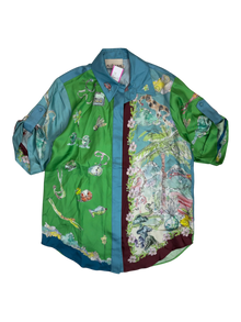 Alemais - Silk Colourblock Art Print Shirt