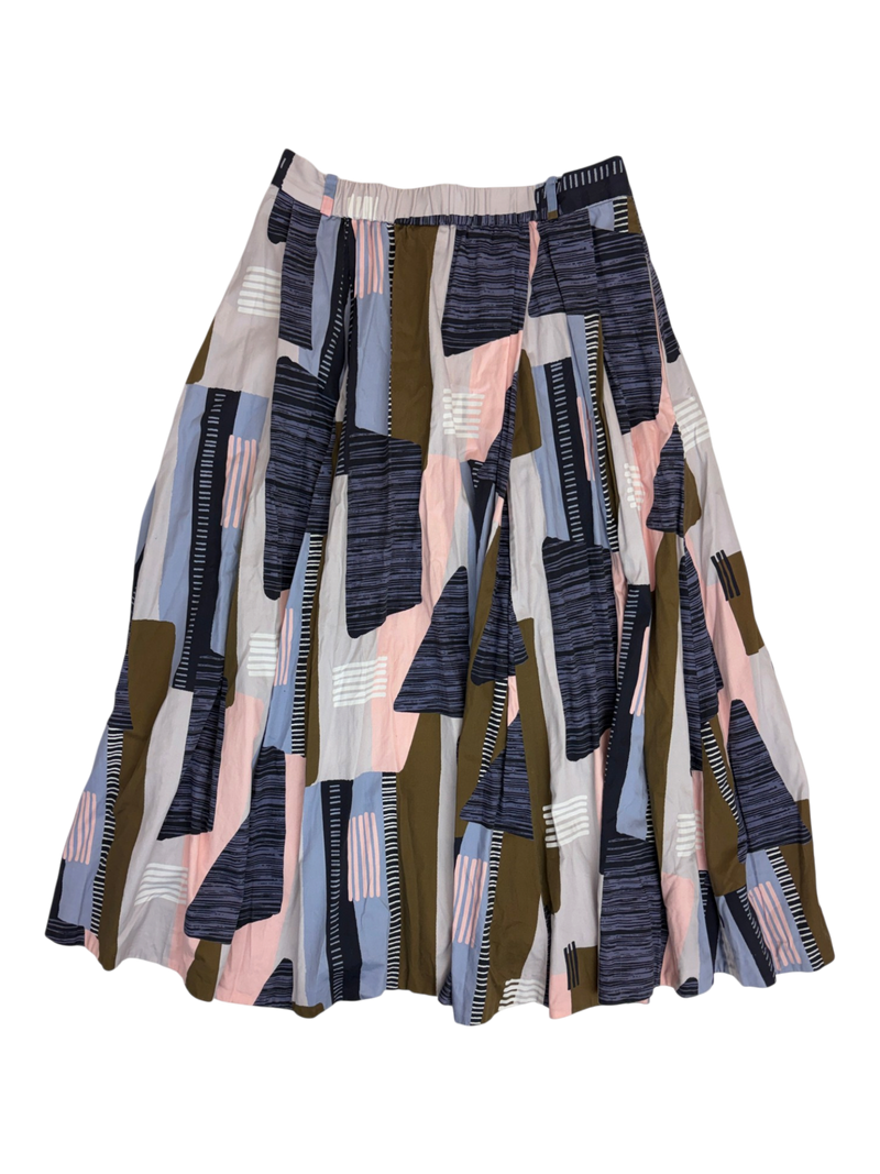 Elk - Geo Print Pleated Maxi Skirt