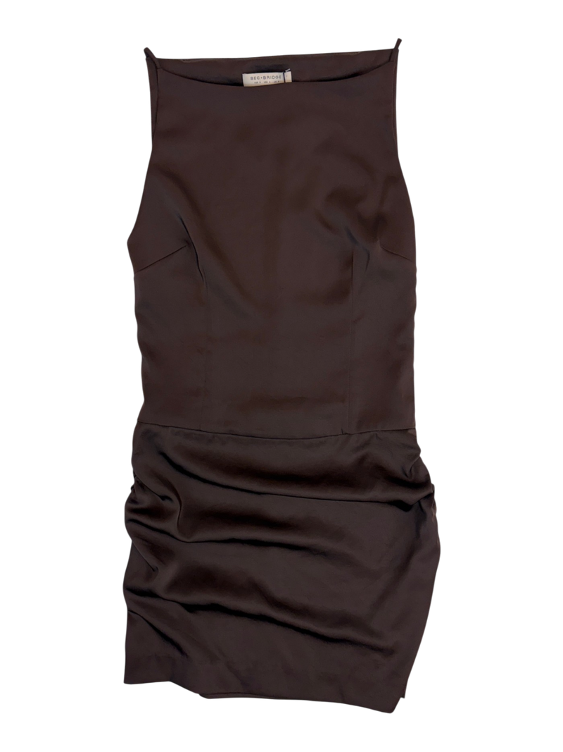 Bec + Bridge - High Neck Ruched Mini Dress