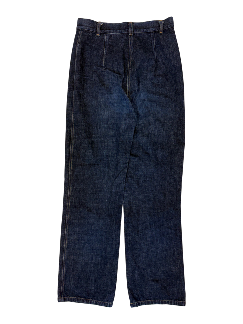 Penny Sage - High Waisted Button Up Jeans
