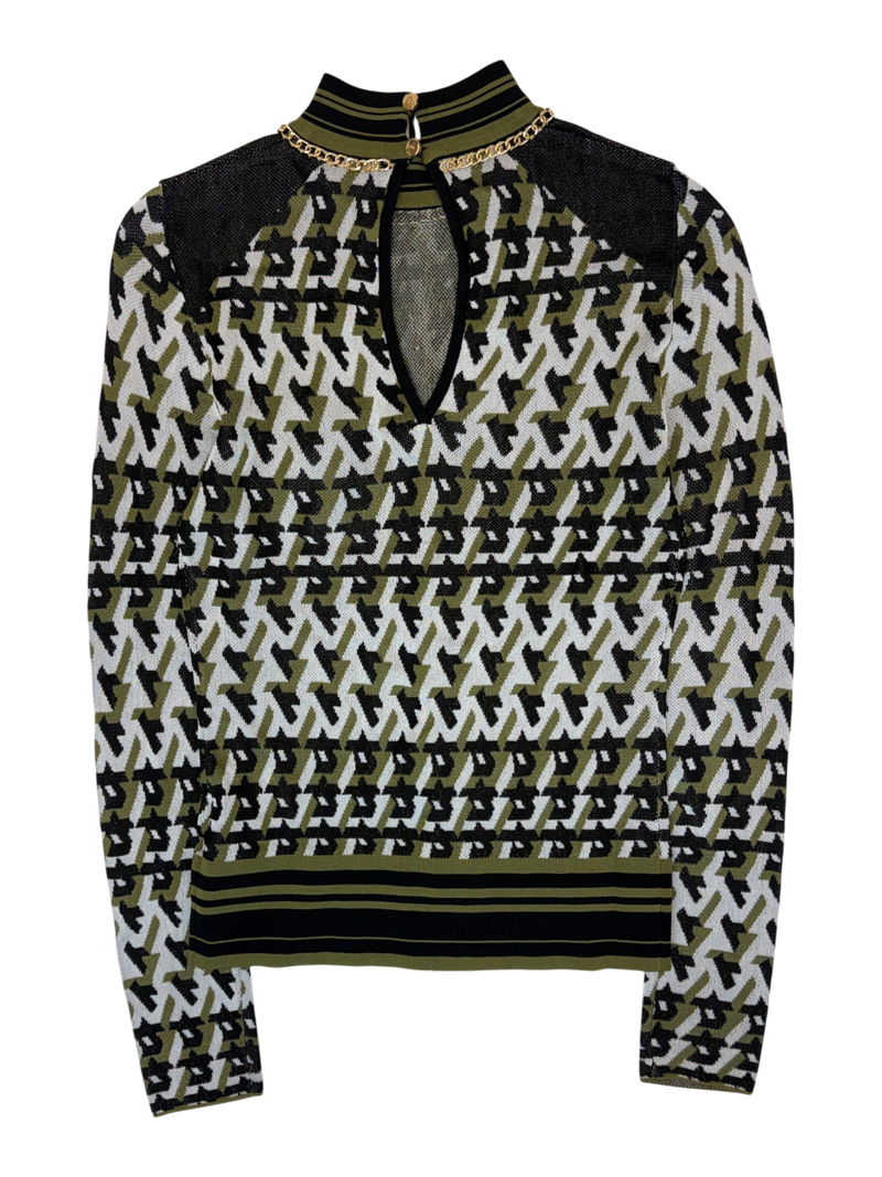 Karen Millen - Geo Knit Gold Chain Top