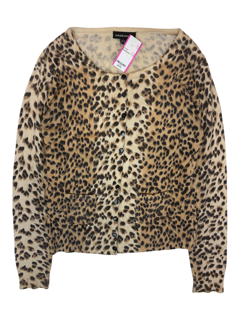 Warehouse - Lightweight Leopard Cardigan