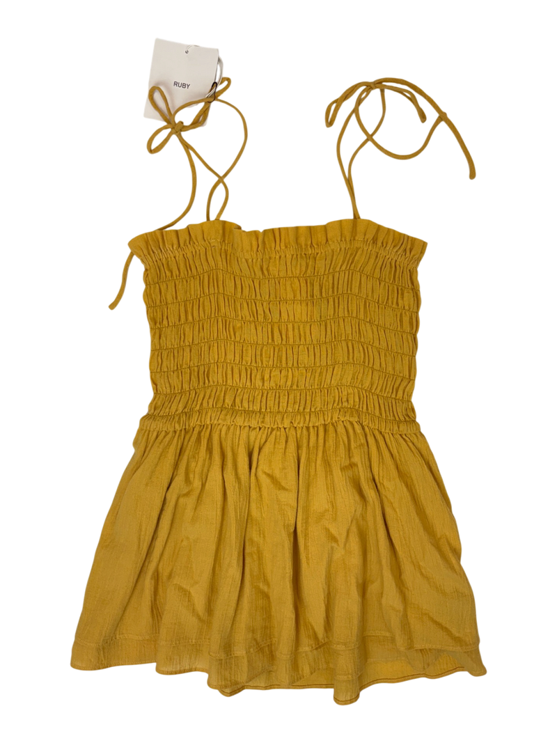 Ruby - Shirred Tie Strap Tank