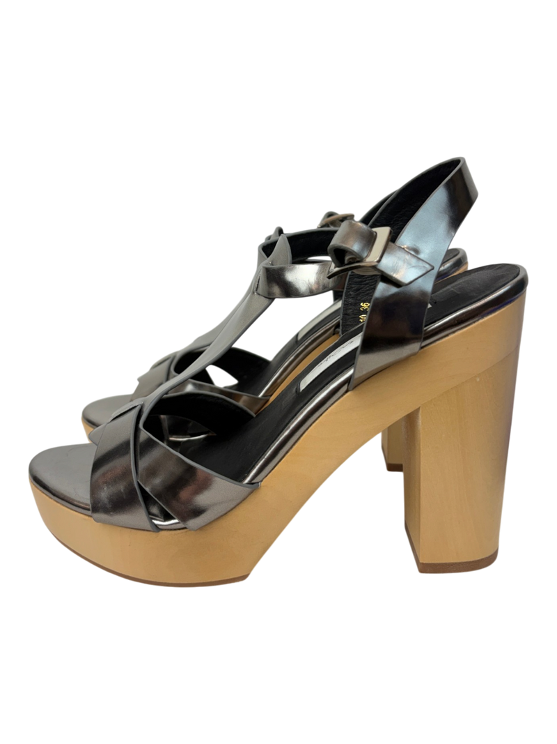 Kathryn Wilson - T-bar Chunky Wooden Heel