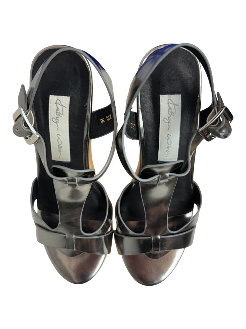 Kathryn Wilson - T-bar Chunky Wooden Heel