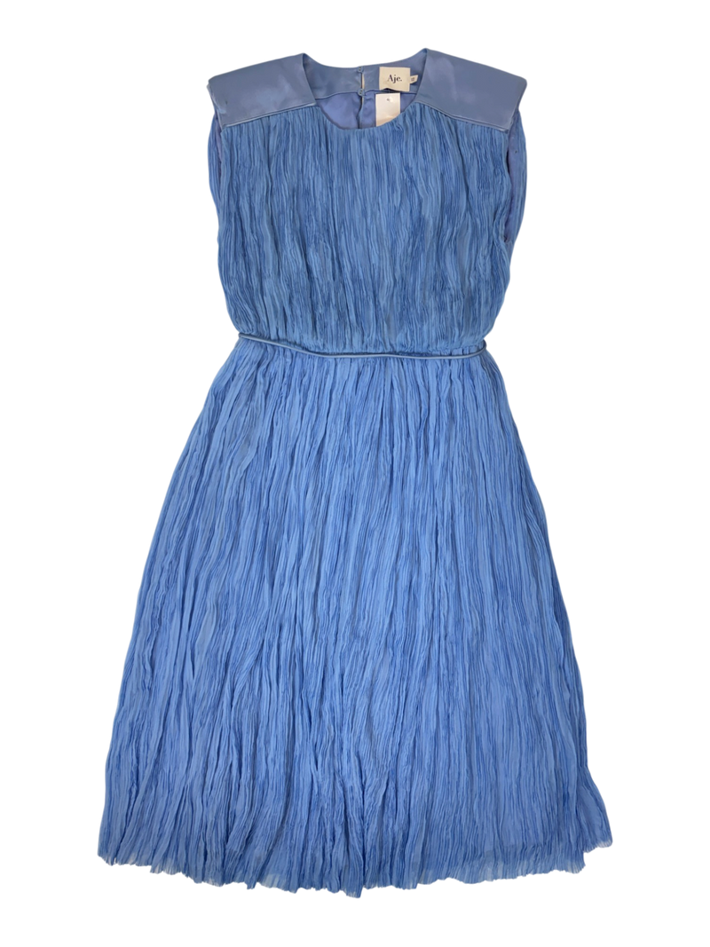 Aje - Micro Pleat Tie Waist Maxi Dress