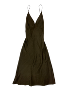 Penny Sage - Silk Cross Back Slip Dress