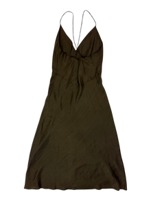 Penny Sage - Silk Cross Back Slip Dress