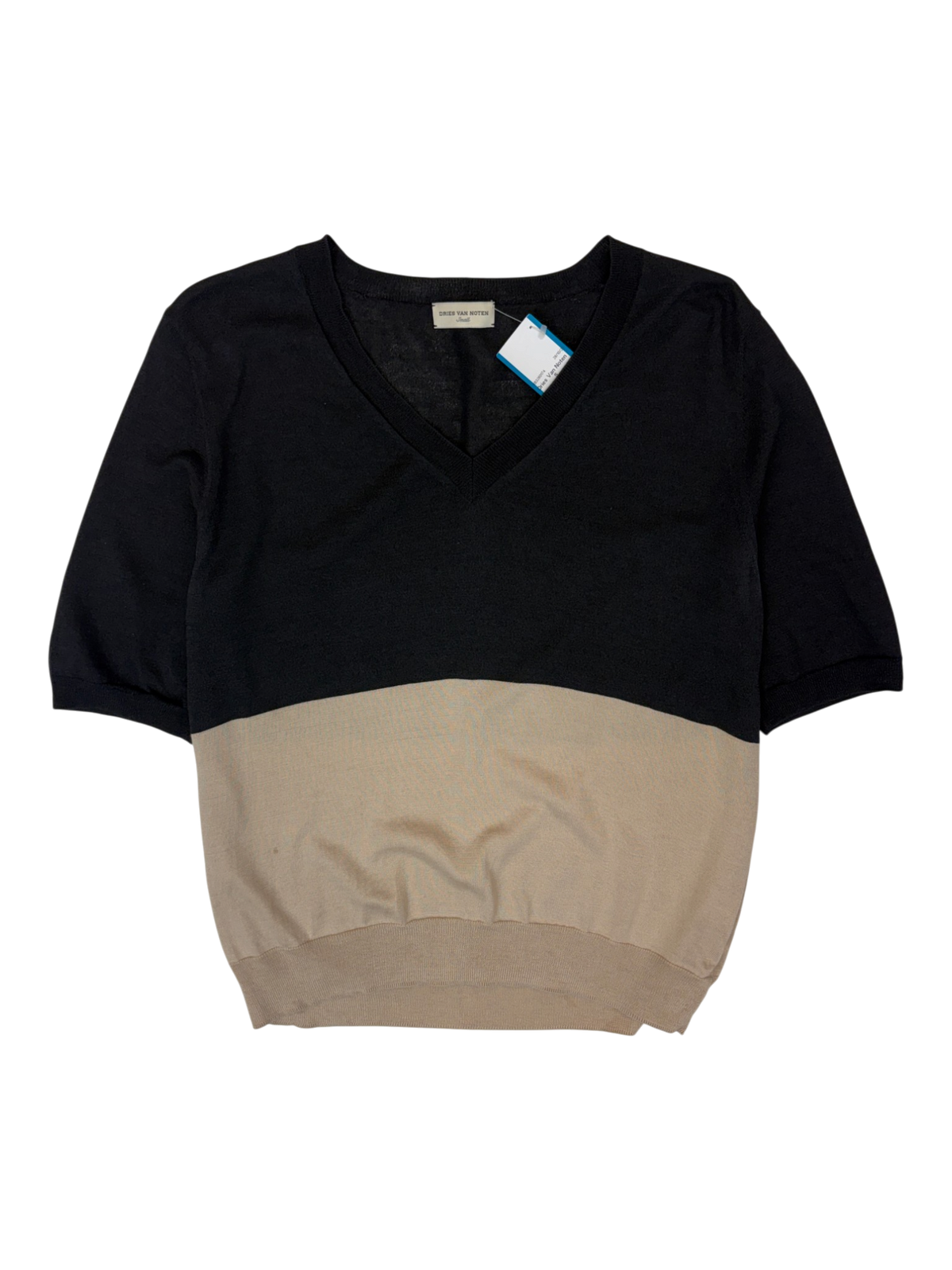 Dries Van Noten - Colour Block Knit Blend Top