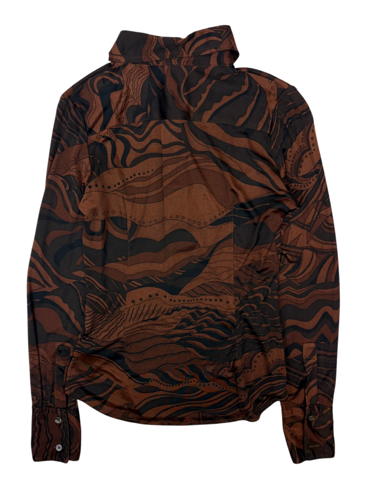 Costume National - Abstract Fitted Button Up