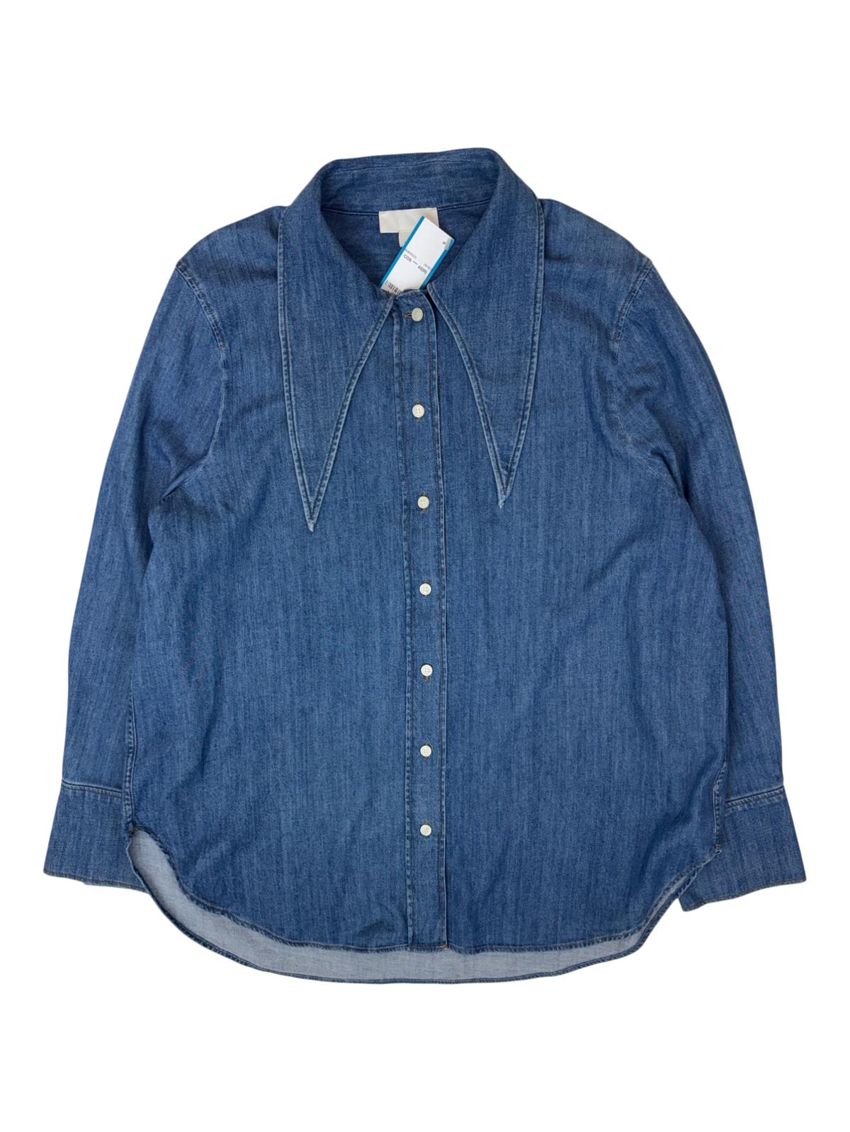 COS - Denim Look Pointed Collar Button Up